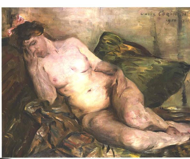 Lovis Corinth Reclining nude oil painting picture